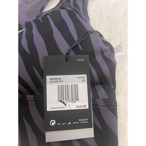 Nike Dri-FIT Icon Clash Sz XS Support Animal Print Black Sports Bra Women's Ne